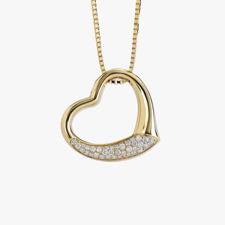 Large Open Heart Jewelry Pendant
